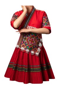 Custom-made Hmong costume female Dong design minority costume adult summer short embroidery dance performance travel clothing SKDO007 detail view-1
